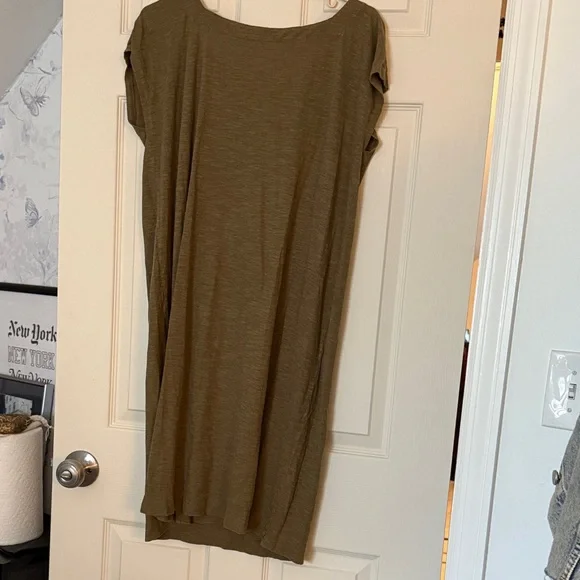 Eileen Fisher Olive Midi tunic dress coverup - Picture 4 of 4